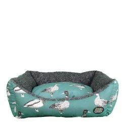 Snug & Cosy Teal Duck Print Dog Bed, XX-Large