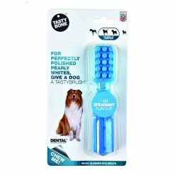 TastyBone Tasy Brush Spearmint Dog Treat 5 TastyBone Tasy Brush Spearmint Dog Treat -Dog Food shop tasty bone spearmint flavor dental brush for dogs package