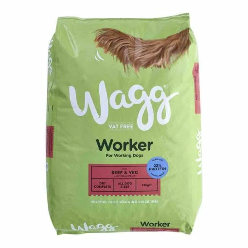Wagg Complete Worker Dog Food With Beef & Veg 16kg -Dog Food shop wagg worker dog beef vegetables front