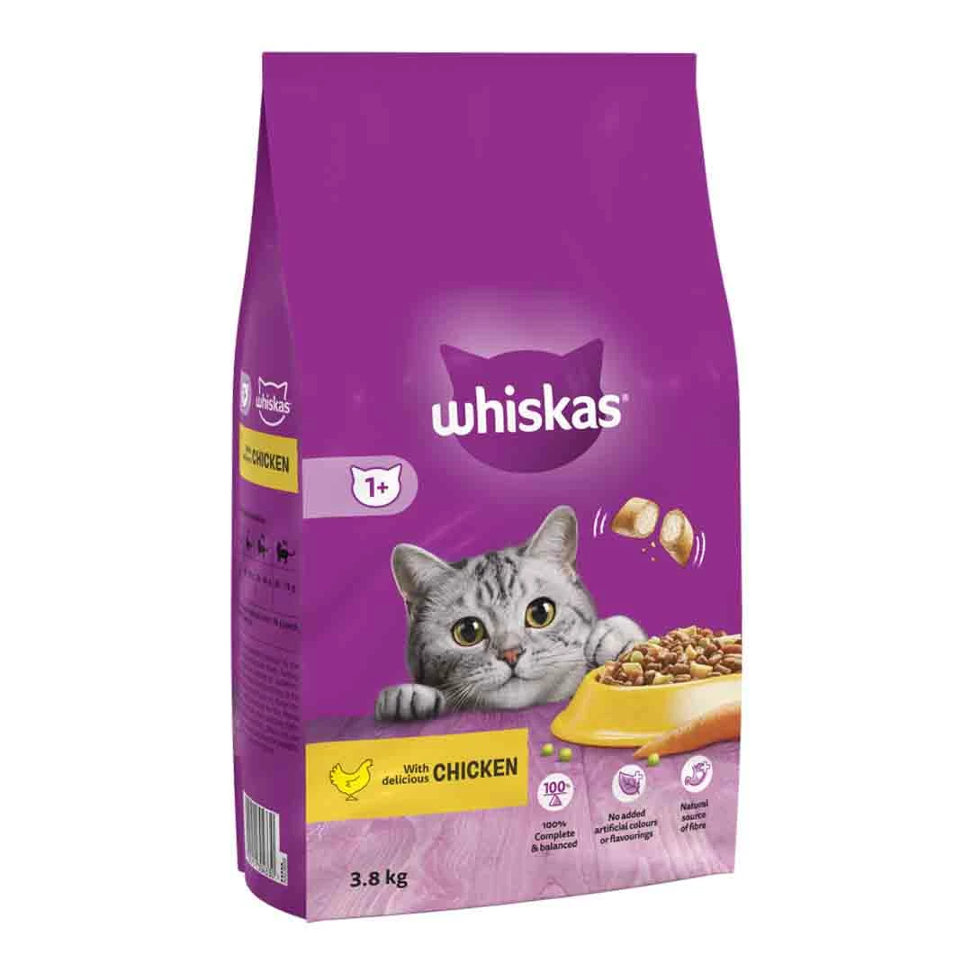 Whiskas 1+ Complete Dry With Chicken Cat Food, 3.8kg 2 Whiskas 1+ Complete Dry With Chicken Cat Food, 3.8kg - Image 2