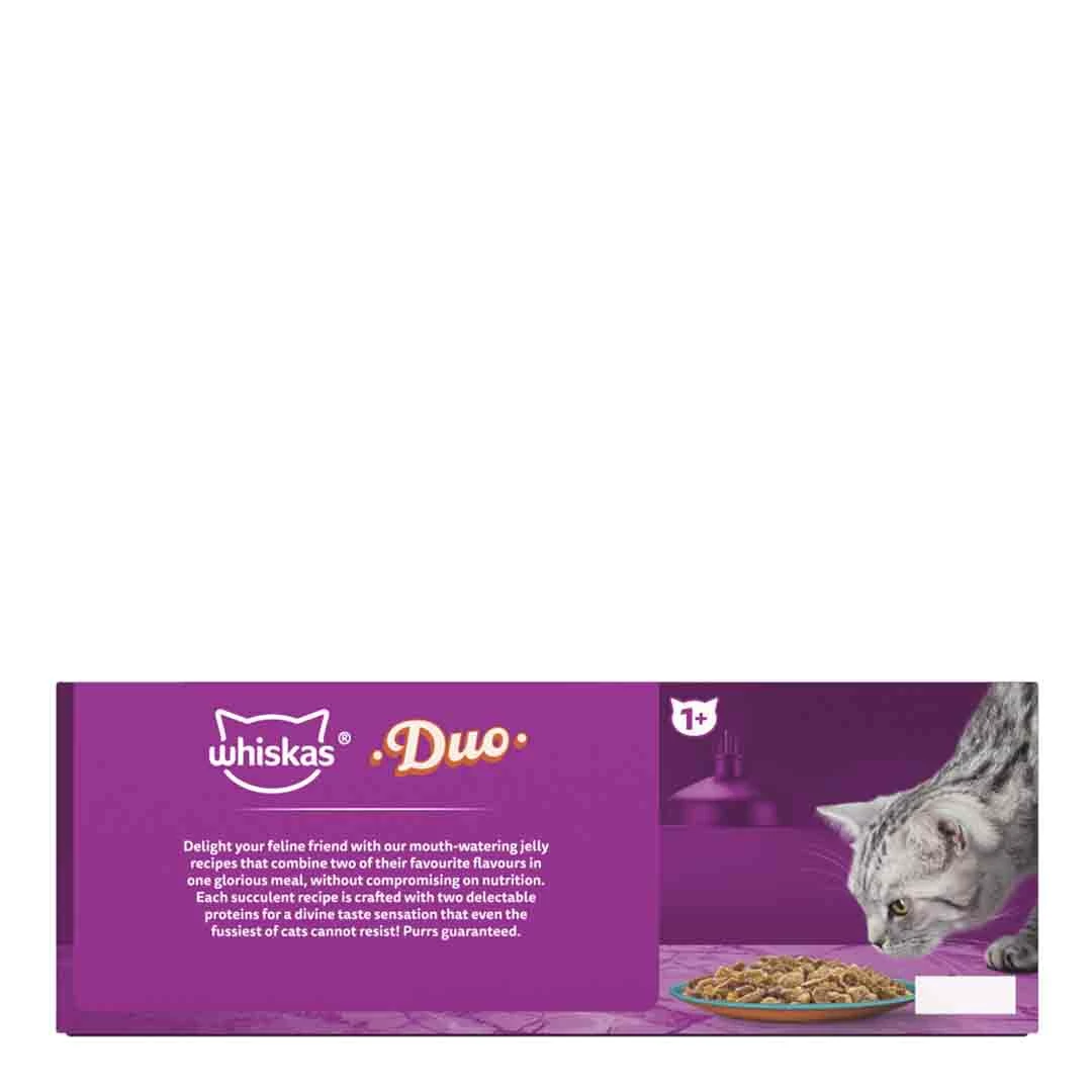 Whiskas Duo Surf & Turf In Jelly 1+ Adult Wet Cat Food Pouches, 40 X 85g 2 Whiskas Duo Surf & Turf In Jelly 1+ Adult Wet Cat Food Pouches, 40 X 85g - Image 2